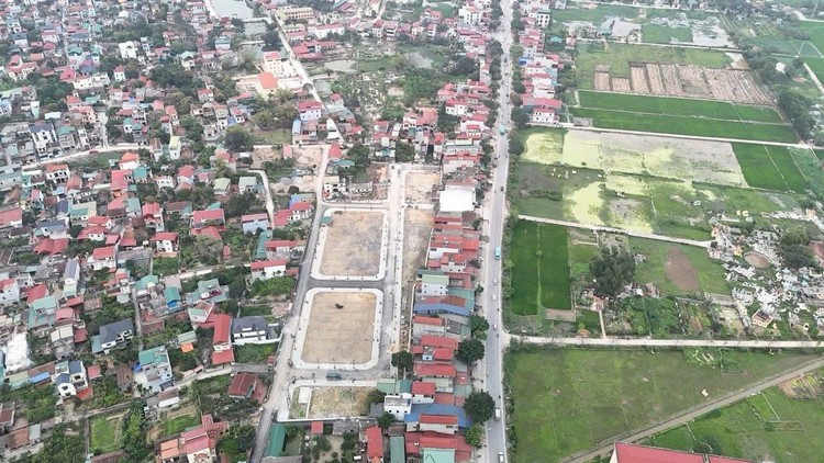 Hạ tầng khu đấu giá thôn Yên Trường, xã Trường Thịnh. Ảnh: UBND huyện Ứng Hòa
