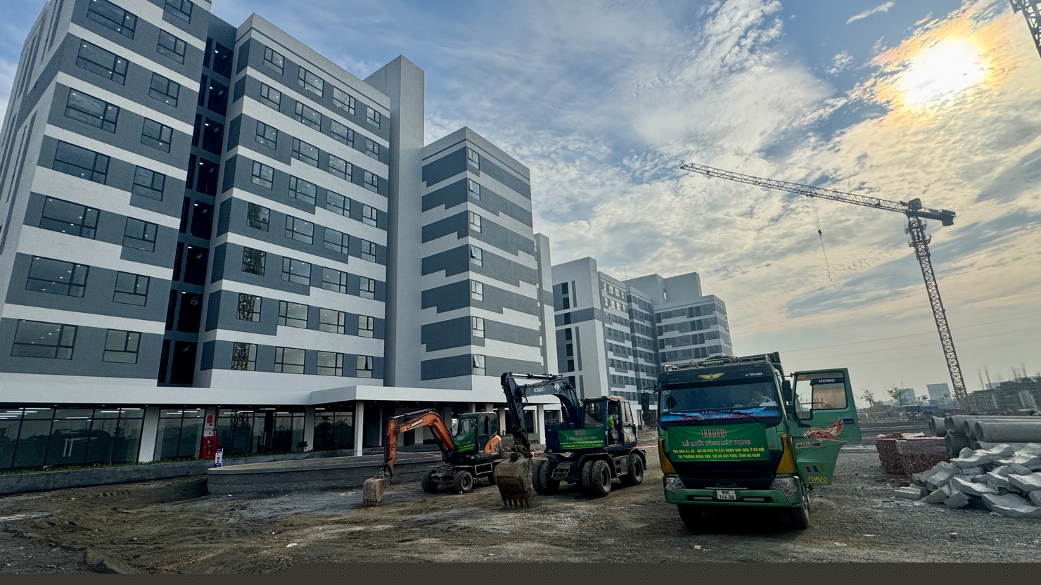 Một trong số những dự án nhà ở xã hội đã hoàn thành giai đoạn 1 và tiếp tục khởi công xây dựng giai đoạn 2 trong thời gian vừa qua...