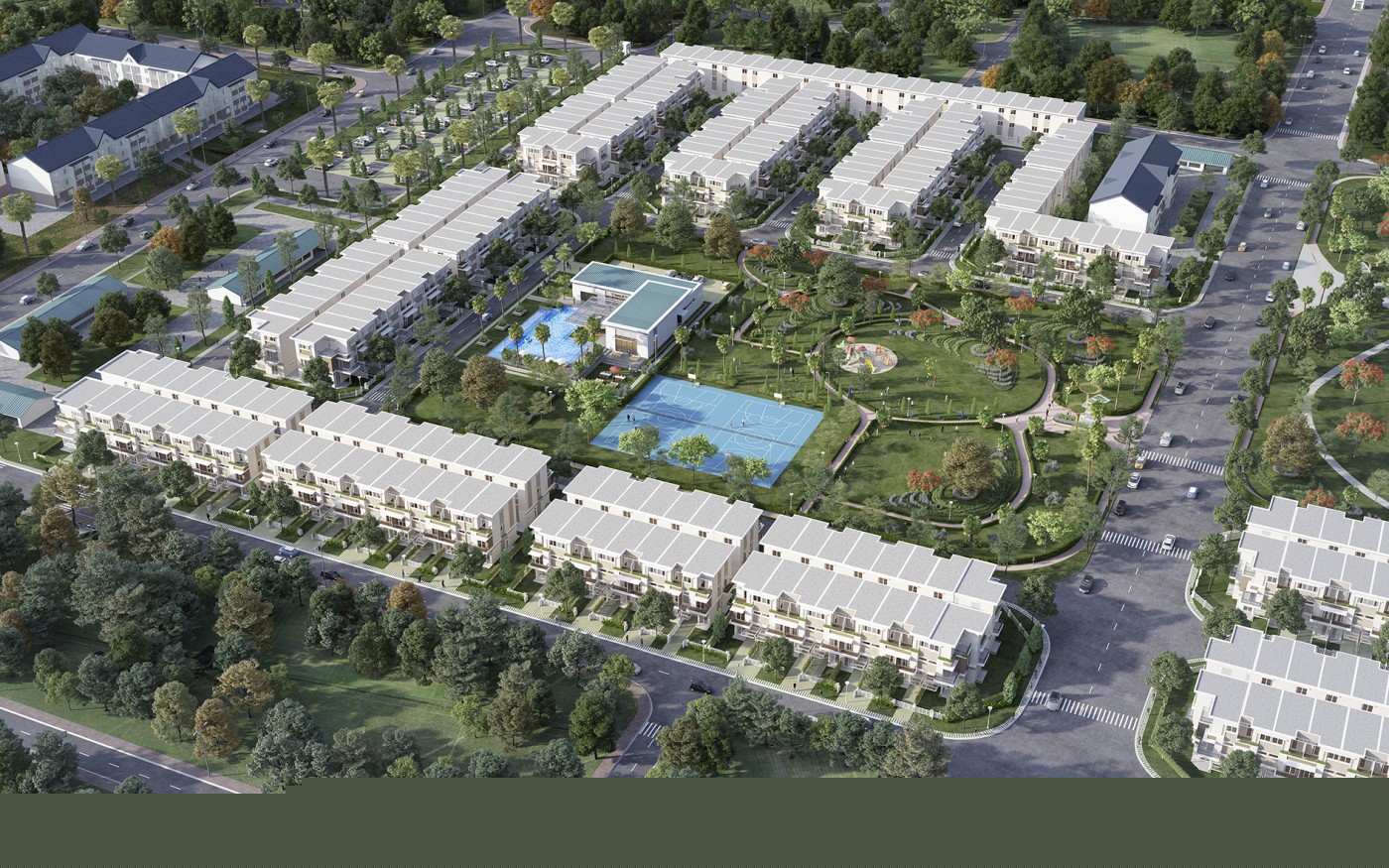 Phối cảnh Dự &aacute;n Khu d&acirc;n cư đối diện Bệnh viện Đa khoa Long An, hiện vẫn c&ograve;n 3,3 ha chưa giải ph&oacute;ng mặt bằng. Ảnh: CĐT