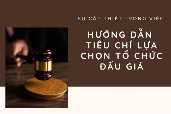 Sự cấp thiết trong việc hướng dẫn tiêu chí lựa chọn tổ chức đấu giá!